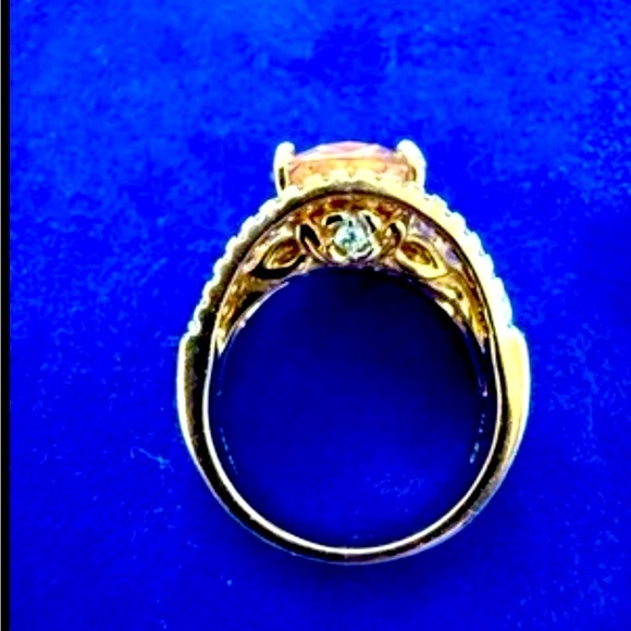 RL Simulated Peach Morganite Solid Sterling Silver With Rose Gold Finish 🔥 - Picture 3 of 3